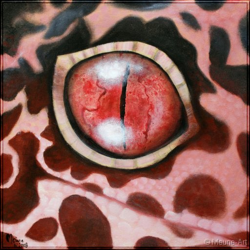 Augenblick eines Leopardgeckos Acryl auf Leinwand;
30 x 30 cm